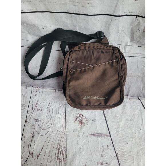 Eddie Bauer Weekend Travel Shoulder Crossbody Purse Brown Pink - Picture 1 of 12